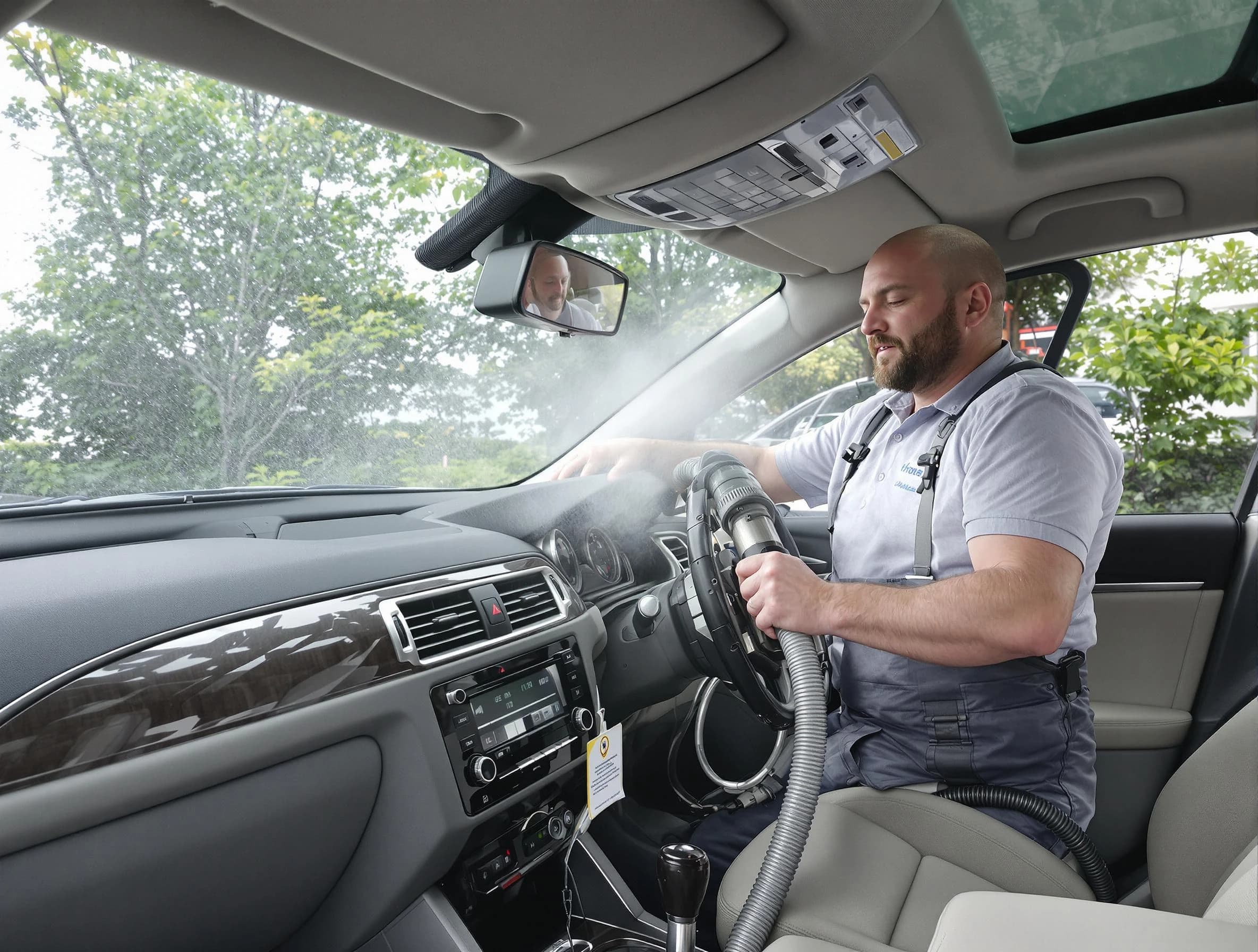 Homewood Air Duct Cleaning specialist performing professional car duct cleaning in Homewood