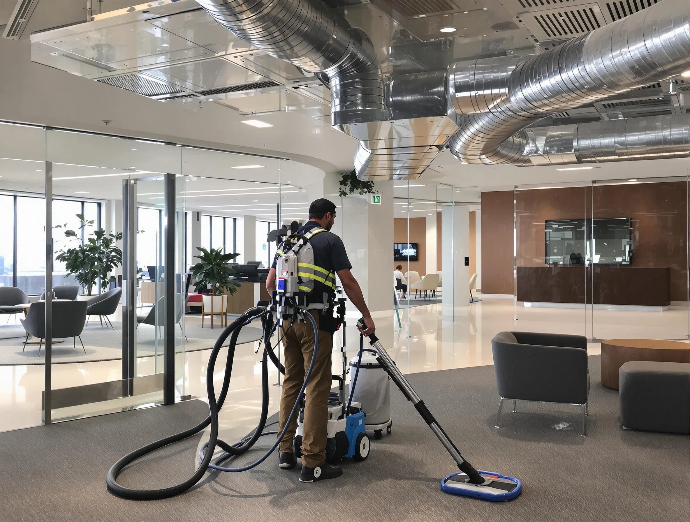 Commercial duct cleaning service by Homewood Air Duct Cleaning in Homewood