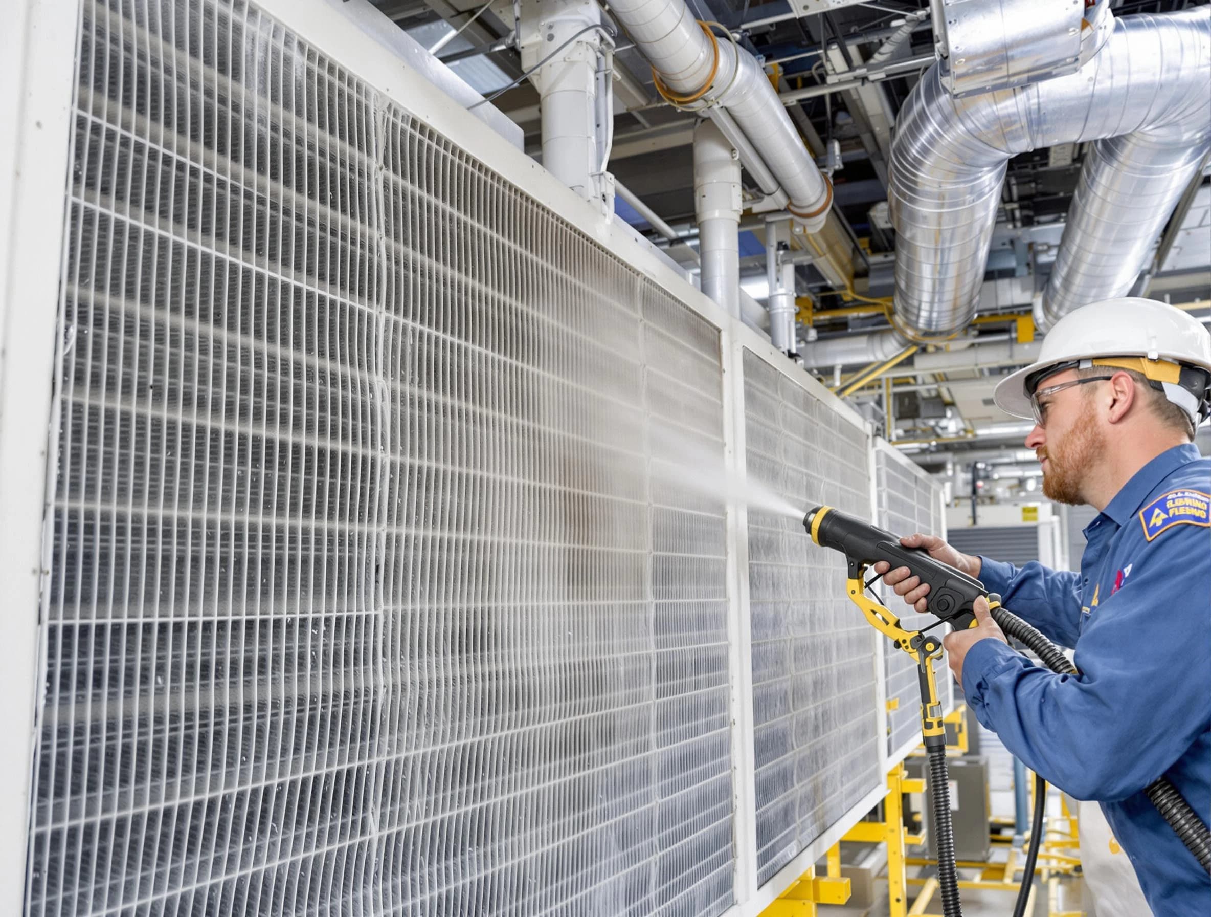 Professional commercial coil cleaning by Homewood Air Duct Cleaning in Homewood