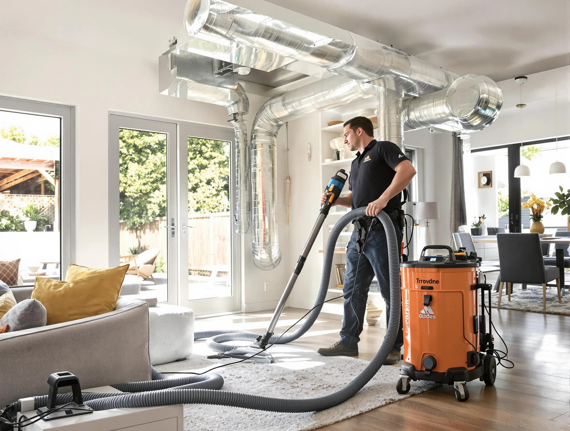 Homewood Air Duct Cleaning specialist performing thorough residential duct cleaning using advanced equipment in Homewood