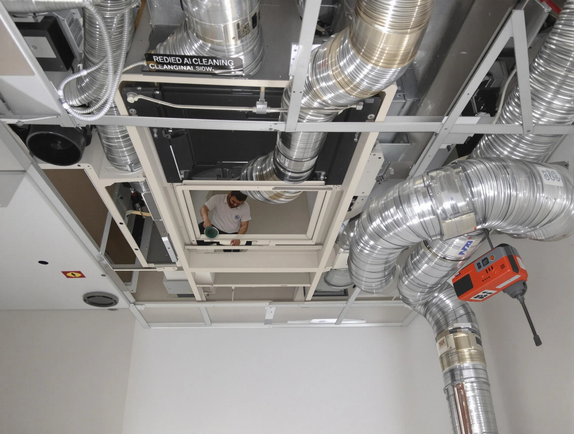 Homewood Air Duct Cleaning technician performing detailed central duct system cleaning in Homewood